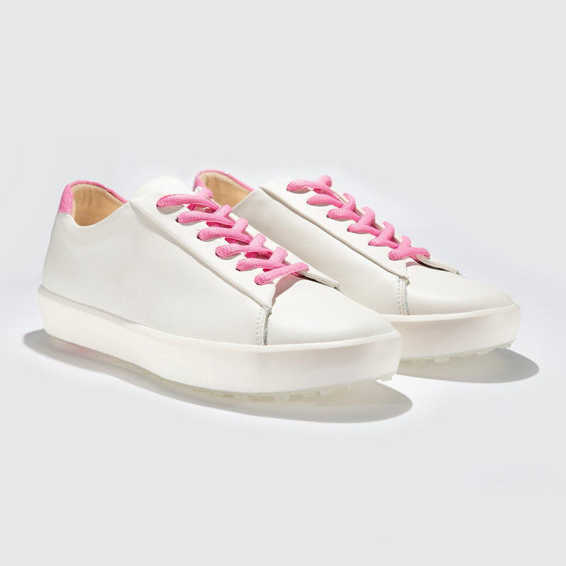 Dundee Shoes 3/4 Pink and White