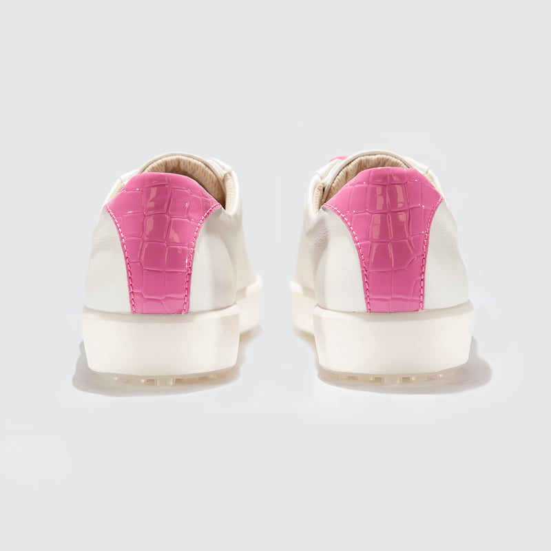 Dundee Shoes Heel Pink and White