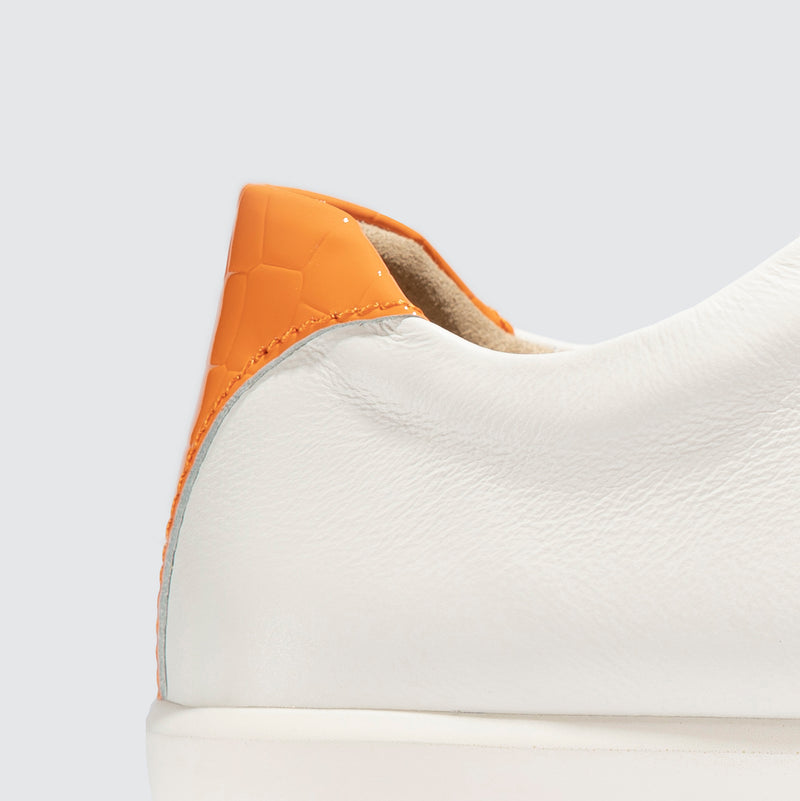 Dundee Shoe Heel Profile Orange and White